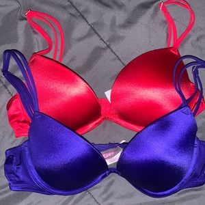 **SOLD** Two pink Victoria’s Secret push up bras size 32b